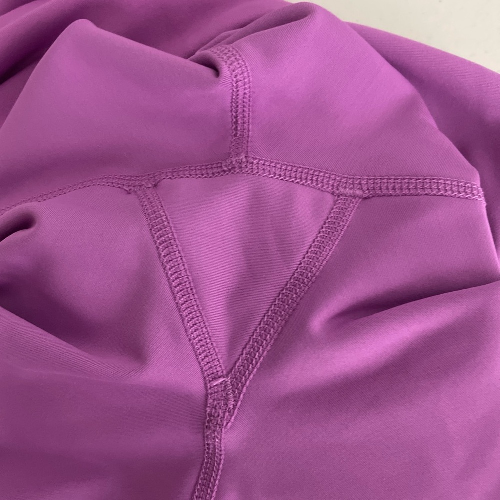 Zyia Active Lilac Pocket Light N Tight Leggings 7/8 24" Piping Logo Size 4 Yoga - Picture 6 of 10